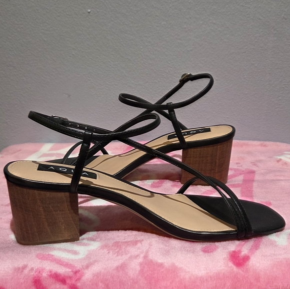 Women's Aqua Black Strappy Heel, Size 9M - Picture 5 of 8